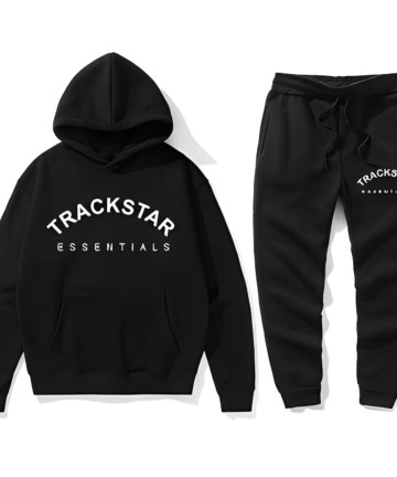 Black Trackstar Essentials Tracksuit