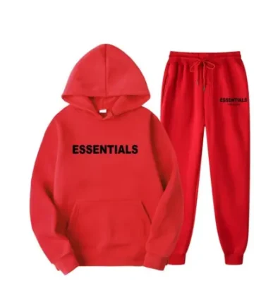 Fear Of God Essential Unisex Tracksuit – Red