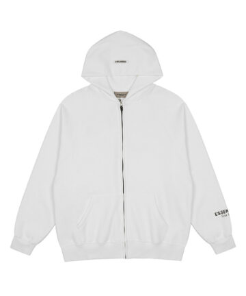 Fear of God Essentials Raglan Full Zip Hoodie White